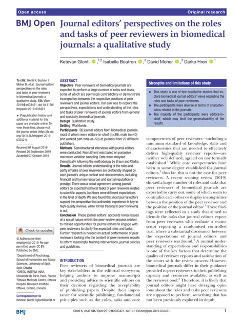 peer reviewers are similar to magazine editors